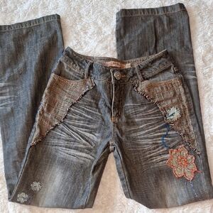 AMIRI Checkered Denim with Embroidered Details